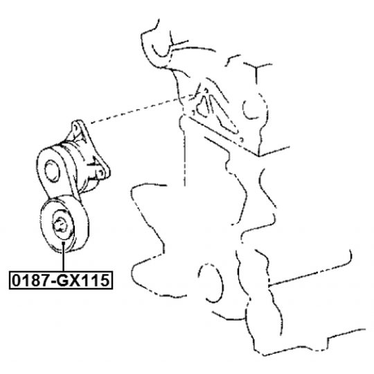 0187-GX115 - Tensioner Pulley, v-ribbed belt 