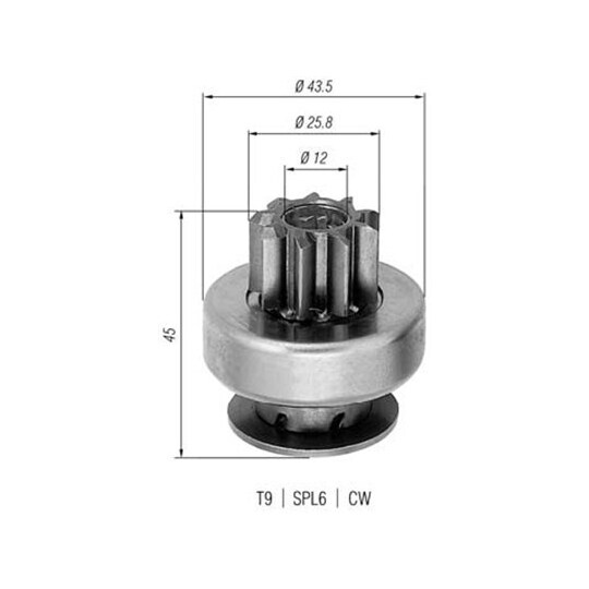 940113020237 - Starter pinion 