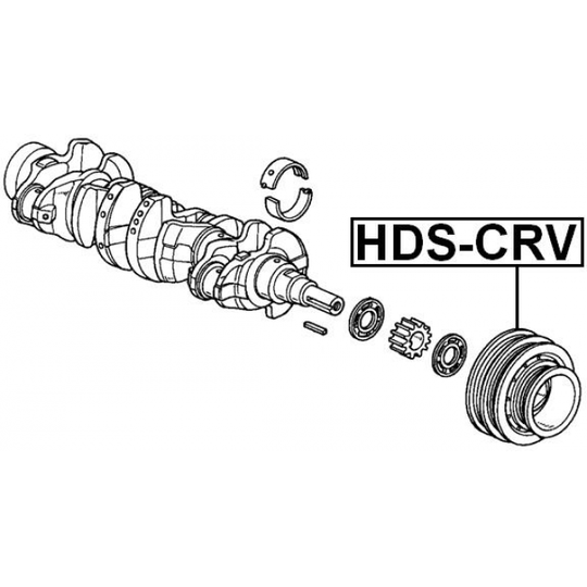 HDS-CRV - Remskiva, vevaxel 