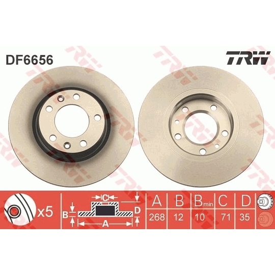 DF6656 - Brake Disc 