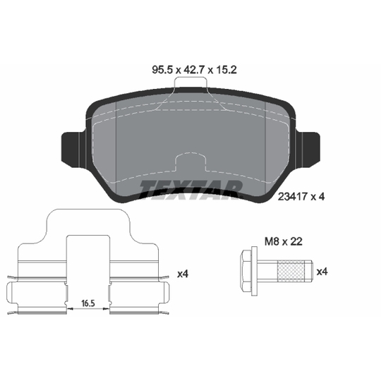 2341702 - Brake Pad Set, disc brake 