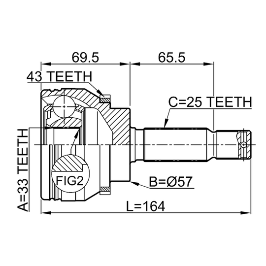 0410-DJ24A43 - Joint, drive shaft 