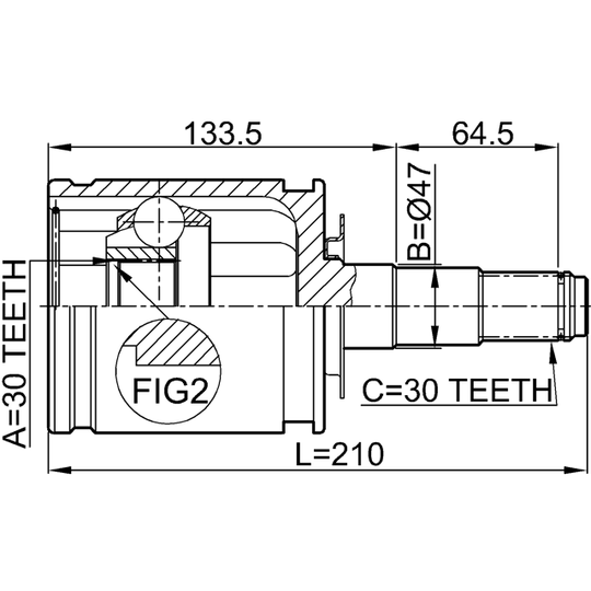 0111-FZJ100 - Joint, drive shaft 