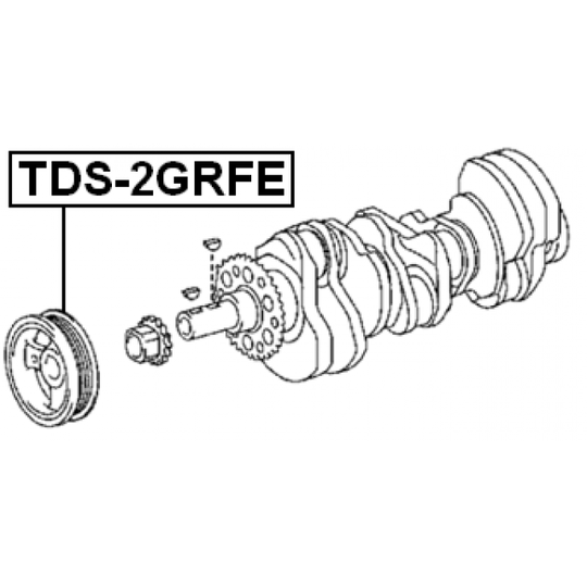 TDS-2GRFE - Hihnapyörä, kampiakseli 