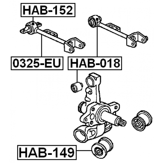 HAB-149 - Lagerhylsa, länkarm 