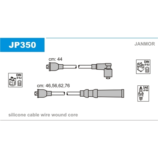 JP350 - Sytytysjohtosarja 
