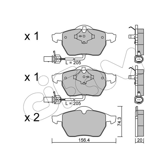 822-314-0 - Brake Pad Set, disc brake 