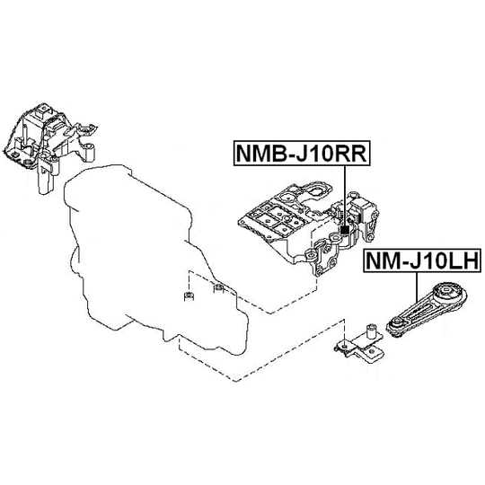 NM-J10LH - Moottorin tuki 