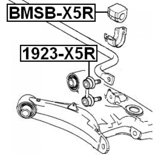 BMSB-X5R - Bussning, krängningshämmare 