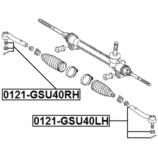 0121-GSU40LH - Tie rod end 