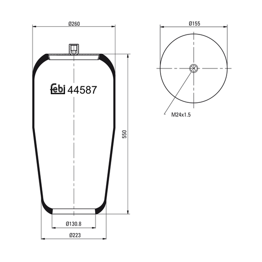 44587 - Boot, air suspension 