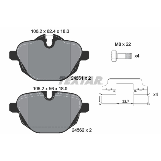 2456101 - Brake Pad Set, disc brake 