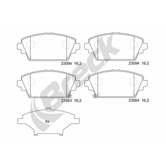 23094 00 701 00 - Brake Pad Set, disc brake 