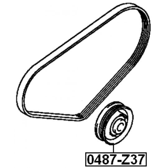 0487-Z37 - Tensioner Pulley, v-ribbed belt 