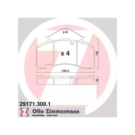 29171.300.1 - Brake Pad Set, disc brake 