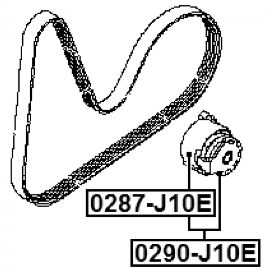 0290-J10E - Belt Tensioner, v-ribbed belt 