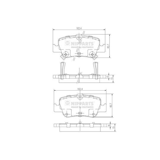 J3612033 - Brake Pad Set, disc brake 