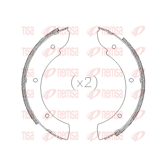 4711.00 - Bromsbackar, sats, parkeringsbroms 