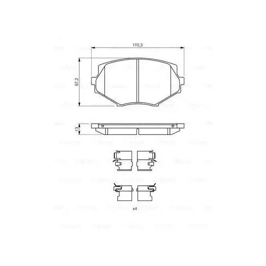 0 986 494 655 - Brake Pad Set, disc brake 