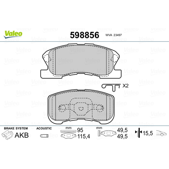 598856 - Brake Pad Set, disc brake 