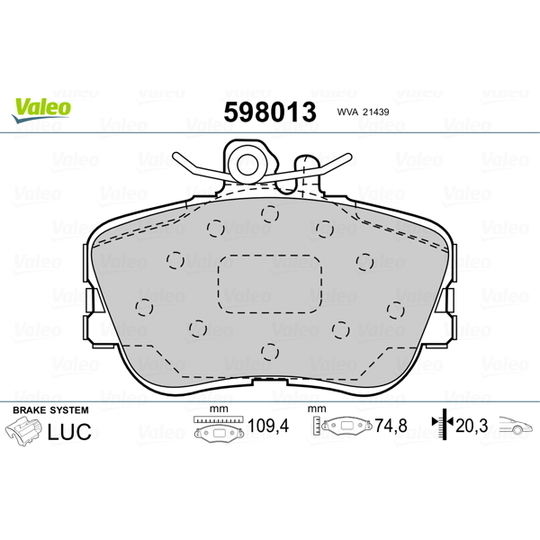 598013 - Brake Pad Set, disc brake 