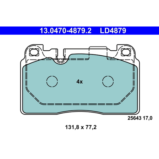 13.0470-4879.2 - Brake Pad Set, disc brake 