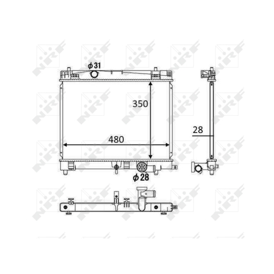 58501 - Radiaator, mootorijahutus 