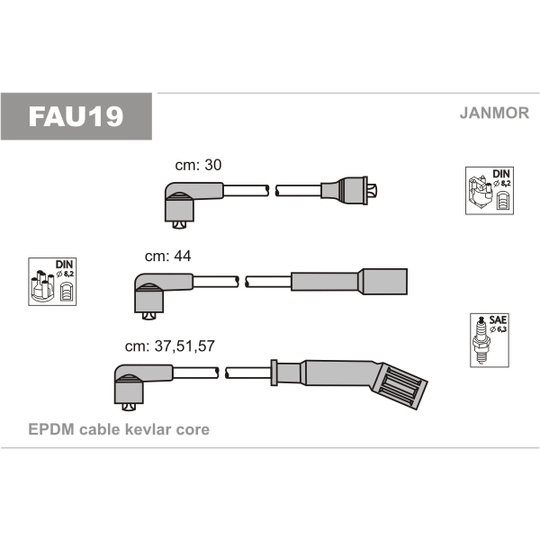 FAU19 - Ignition Cable Kit 