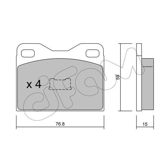 822-015-0 - Brake Pad Set, disc brake 