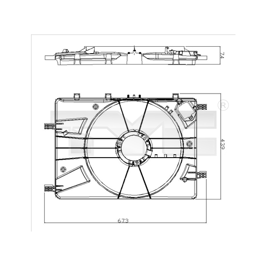 825-0016-1 - Support, cooling fan 