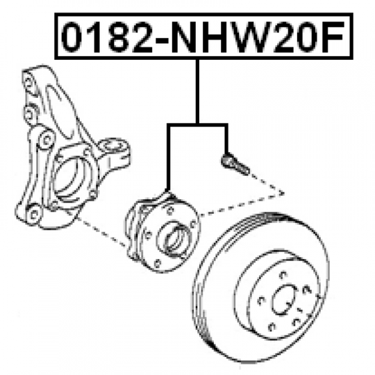 0182-NHW20F - Wheel hub 