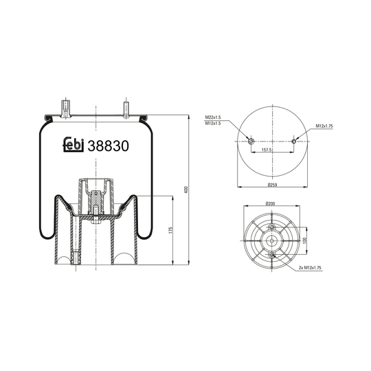 38830 - Boot, air suspension 