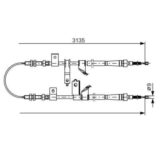 1 987 482 088 - Cable, parking brake 