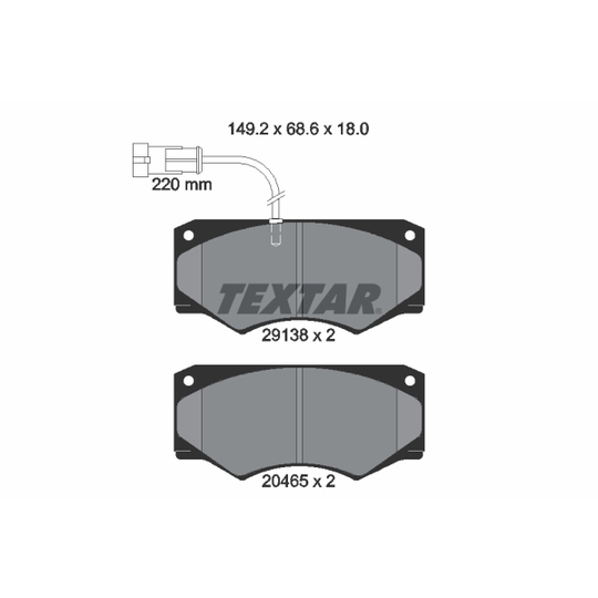 2913801 - Brake Pad Set, disc brake 