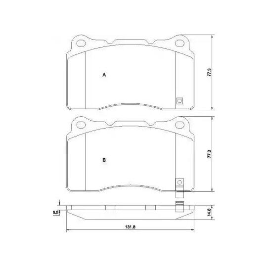 37447 OE - Piduriklotsi komplekt, ketaspidur 