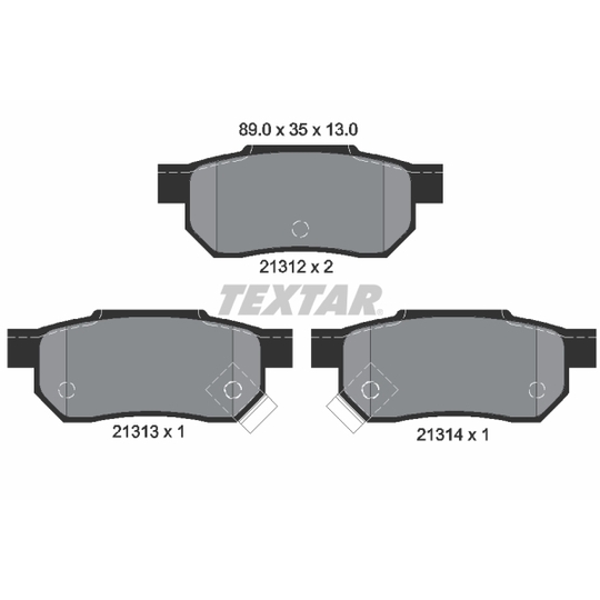 2131201 - Brake Pad Set, disc brake 