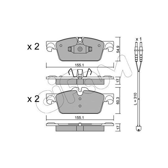 822-916-0K - Brake Pad Set, disc brake 