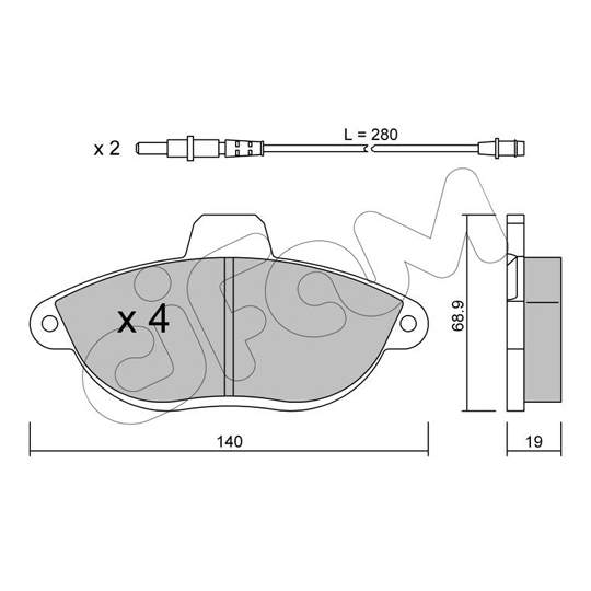 822-105-0 - Brake Pad Set, disc brake 
