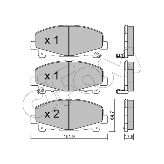 822-867-0 - Brake Pad Set, disc brake 
