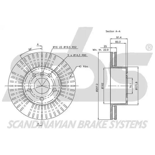 1815204022 - Brake Disc 