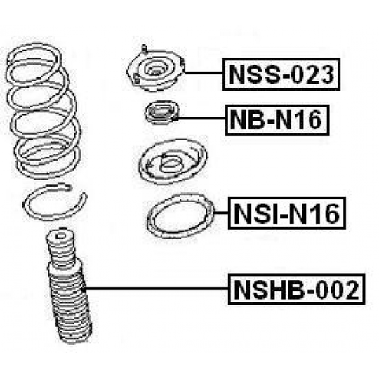 NSS-023 - Mounting, shock absorbers 