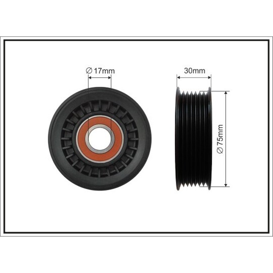 463-00 - Tensioner Pulley, v-ribbed belt 