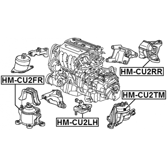 HM-CU2LH - Engine Mounting 