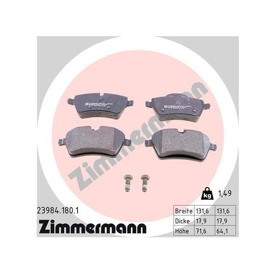 23984.180.1 - Brake Pad Set, disc brake 