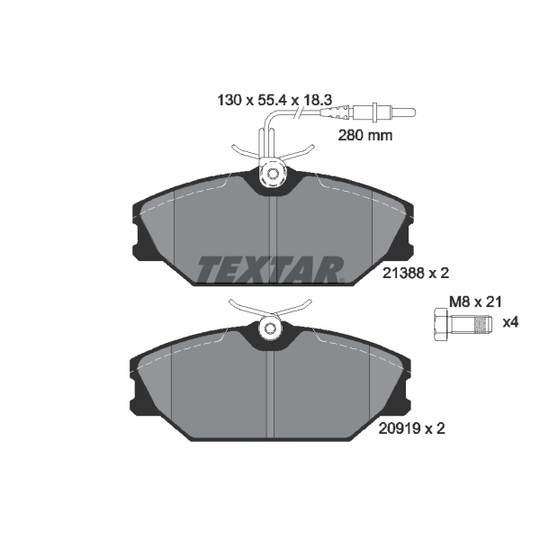 2138802 - Brake Pad Set, disc brake 