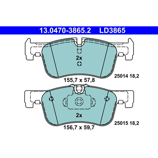 13.0470-3865.2 - Brake Pad Set, disc brake 