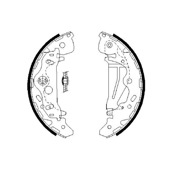 0 986 487 709 - Brake Shoe Set 