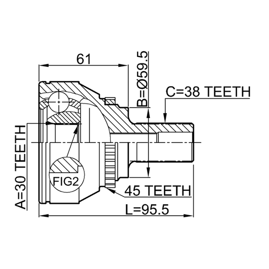 1710-009A45 - Joint, drive shaft 