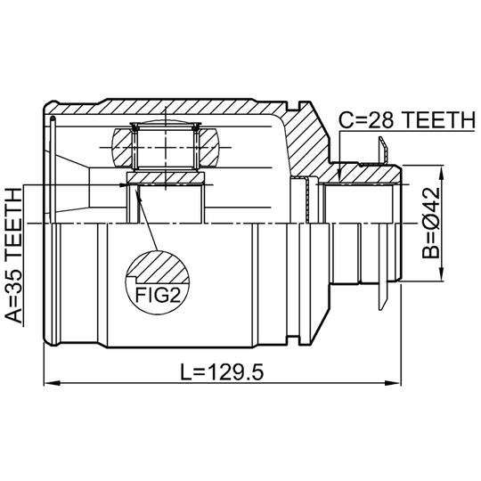 1211-CMRH - Joint Kit, drive shaft 