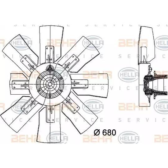 8MV 376 728-181 - Fan, radiator 